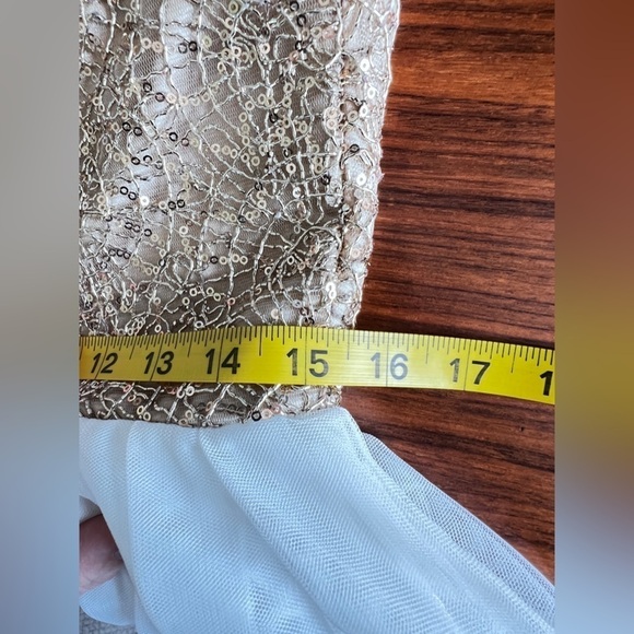 Camille de Vie Gold and White halter short Homecoming or Sweet 16 size 13/14 - Picture 11 of 12